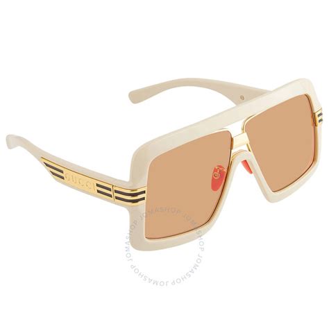 Gucci Orange Shield Men's Sunglasses GG0900S